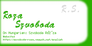 roza szvoboda business card